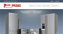 Desktop Screenshot of plazaapplianceservice.com